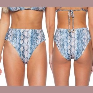 NEW $68 Isabella Rose [ Large‎ ] Vienna High Waist Shirred Bikini Bottom